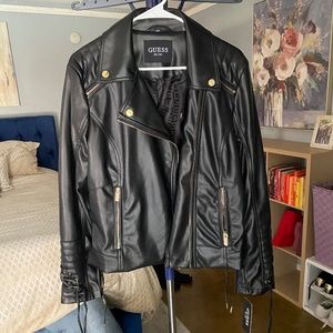 Guess Asymmetrical Faux Leather Jacket - never worn!